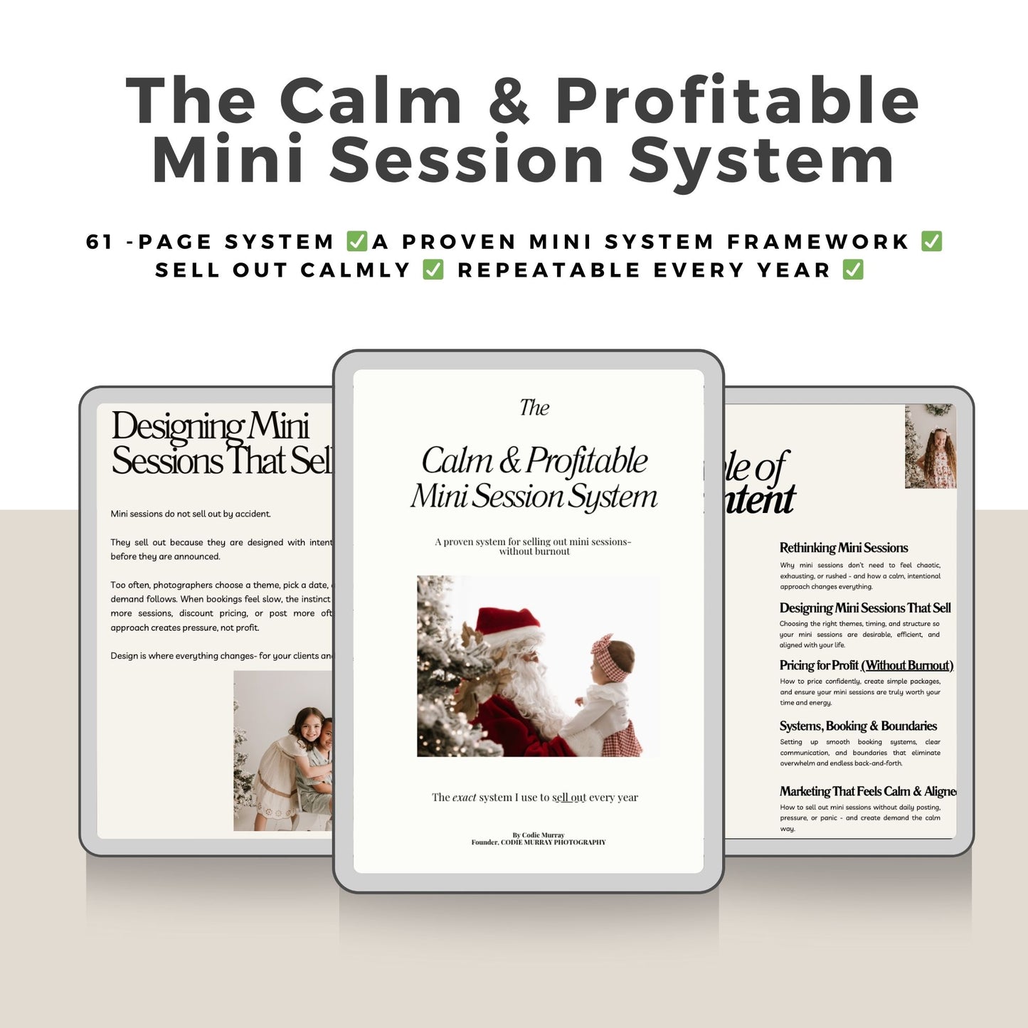 The Calm Profitable Mini Session System