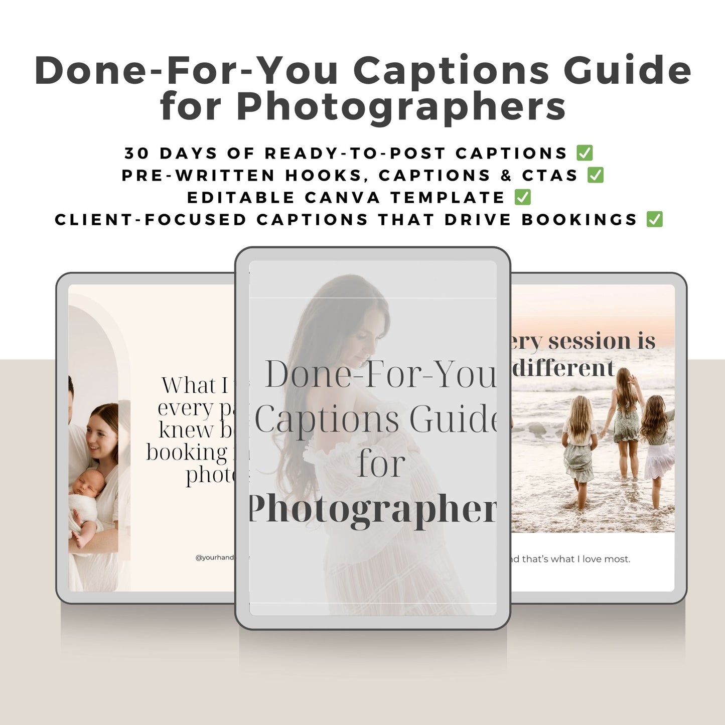 Done-For-You Captions Guide for Photographers